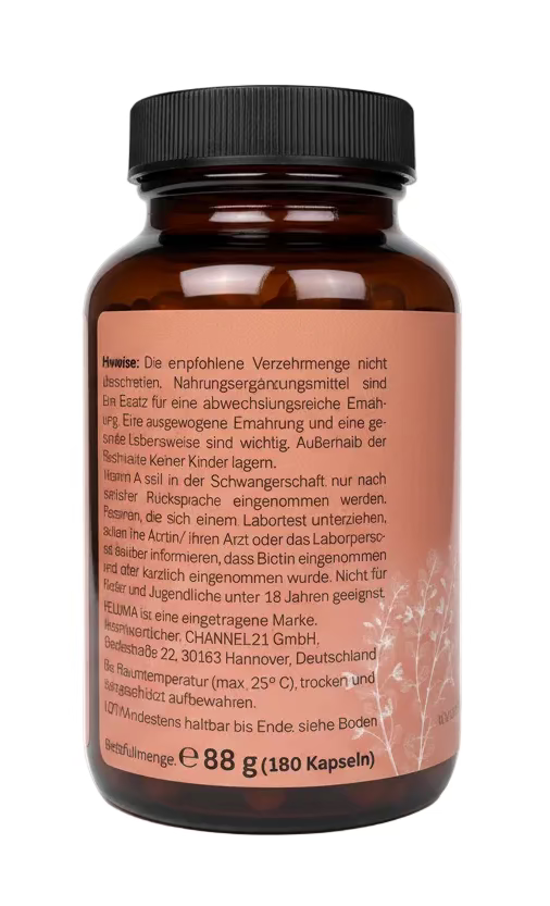 VELUVIA Sehkraft Kapseln – Vitamin A, Lutein & Antioxidantien für normale Sehkraft – 180 Kapseln