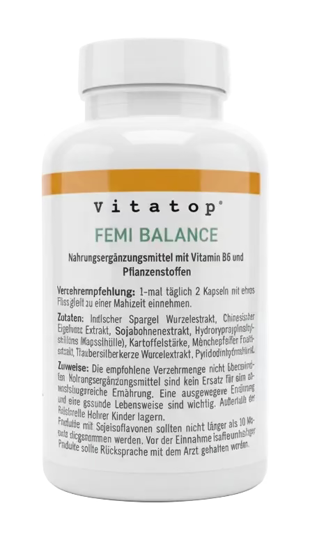 Vitatop Premium Femi Balance – Vitamin B6 & Pflanzenstoffe – 180 Kapseln (3-Monatspackung)