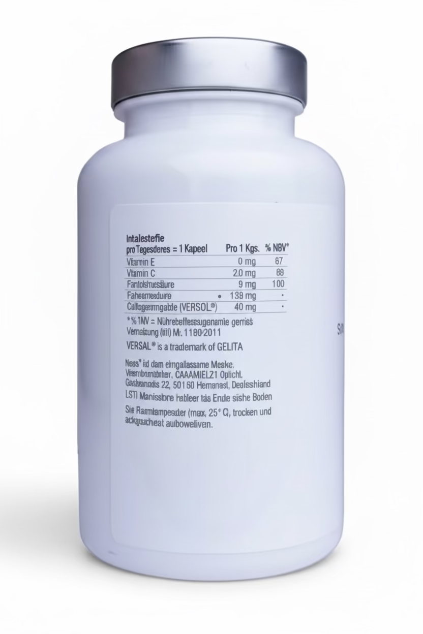 Hyaluronsäure Kapseln mit Kollagen (VERISOL®) & Vitamin C + E – 180 Kapseln Haut & Beauty Support