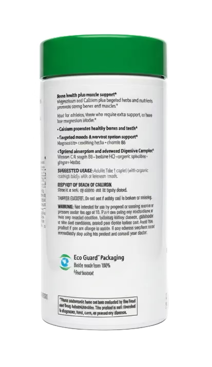 Rainbow Light Magnesium Calcium+ – 90 Caplets – Vegan, Glutenfrei – Knochen & Muskeln Support