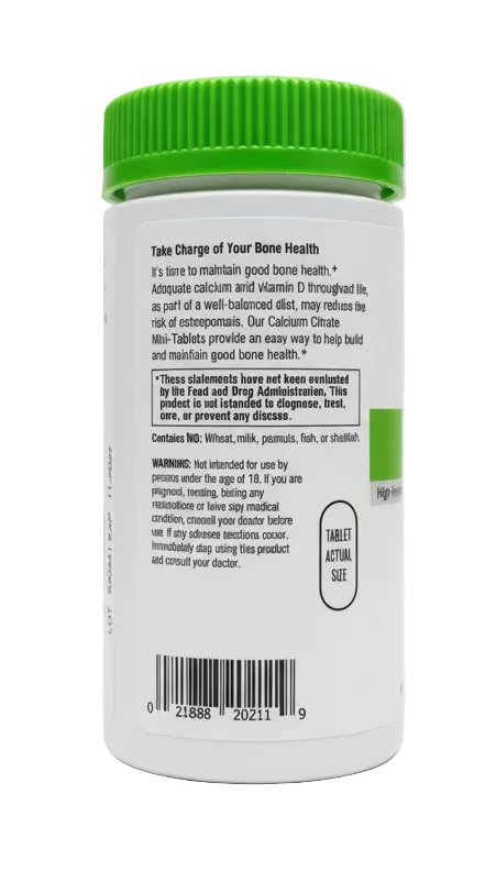Rainbow Light Calcium Citrate Mini-Tablets – Calcium + Vitamin D3 – 120 Tabletten – Vegan & Glutenfrei