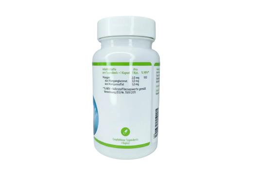 OgimaPro Mangan 180 Kapseln – 2 mg Mangan pro Kapsel – Nahrungsergänzungsmittel vegan