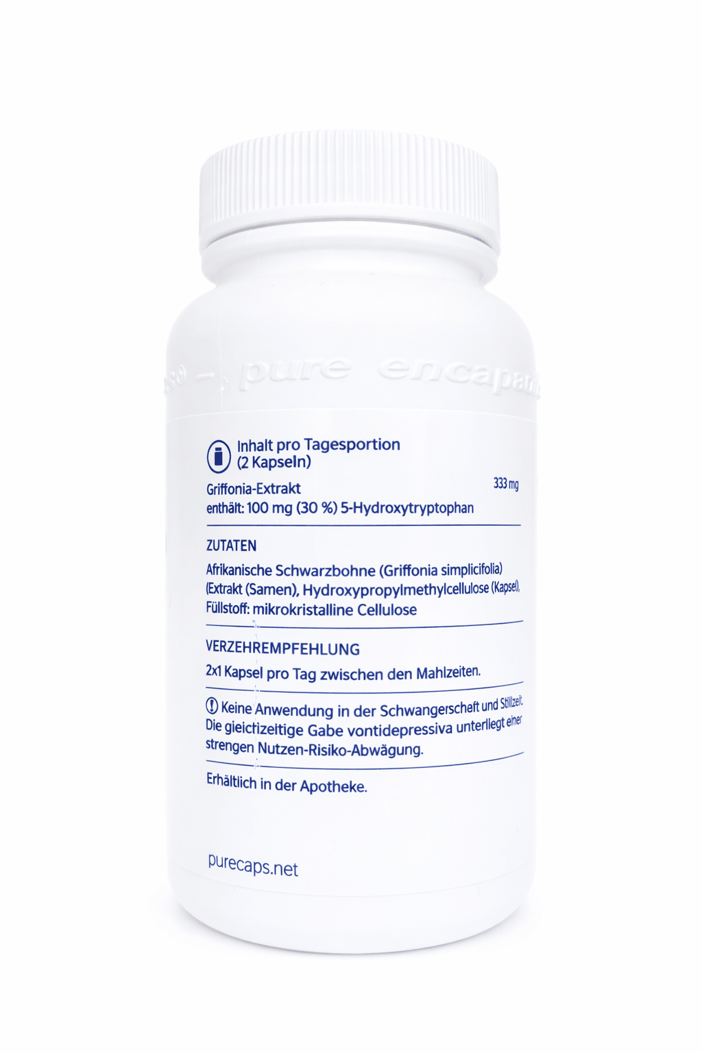 Pure Griffonia Natürliches 5 - HTP aus der afrikanischen Schwarzbohne (60) Kapseln) MHD 07/2026 🔥reduziert kaufen | mala - health