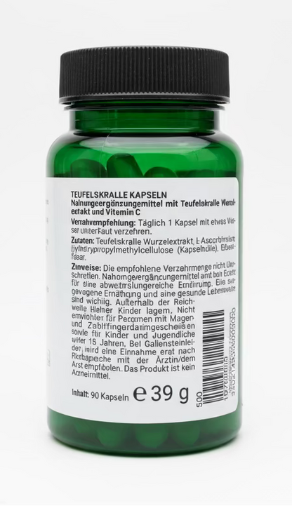 Teufelskralle Kapseln mit Vitamin C – 90 Kapseln – 250 mg Teufelskralle Wurzelextrakt – Christian Materne Body Balance