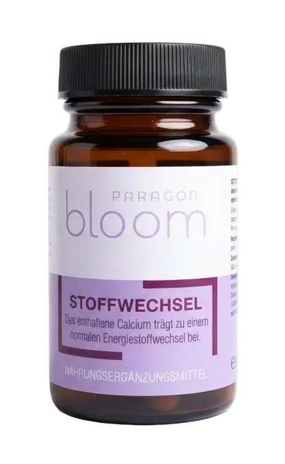 Paragon Bloom Stoffwechsel Kapseln – Calcium & Bifidobacterium BPL1 – 30 Kapseln Nahrungsergänzung