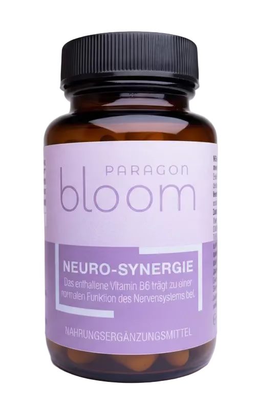 Paragon Bloom Neuro Synergie – Vitamin B6, B12 & B1 mit Bakterienkulturen – 90 Kapseln