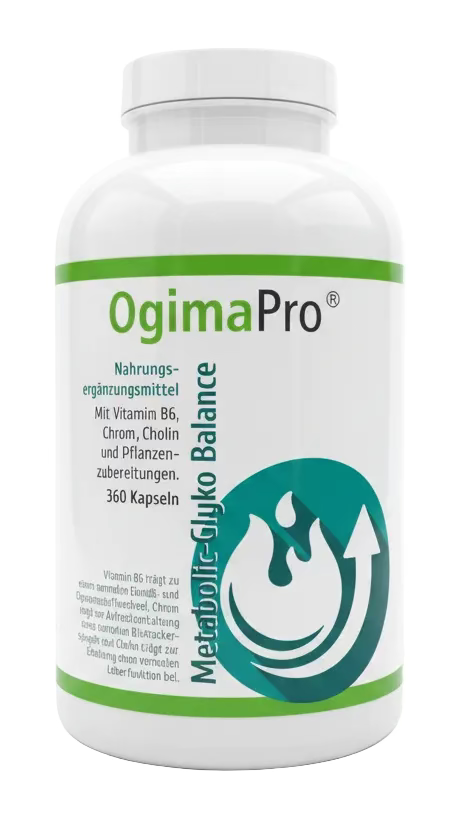OgimaPro Metabolic-Glyko Balance – Stoffwechsel & Blutzucker Balance mit Chrom, Vitamin B6 & Pflanzenextrakten –180- Kapseln