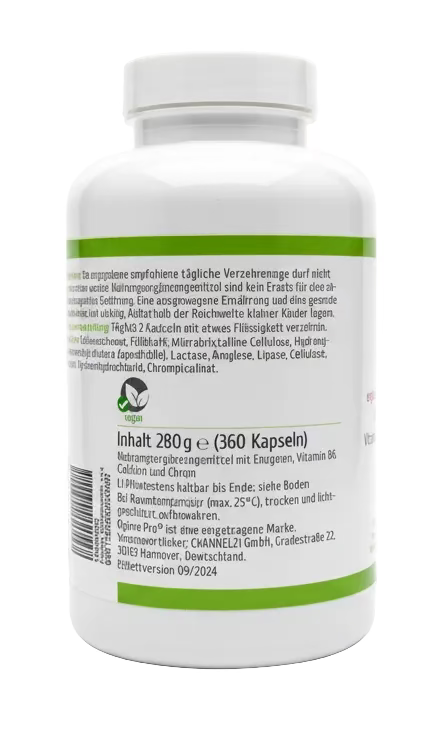 OgimaPro Enzyme Komplex – 360 Kapseln – mit Verdauungsenzymen, Vitamin B6, Calcium und Chrom