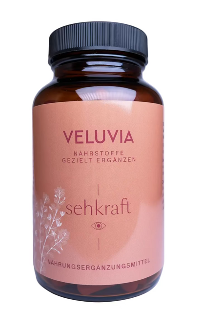 VELUVIA Sehkraft Kapseln – Vitamin A, Lutein & Antioxidantien für normale Sehkraft – 180 Kapseln