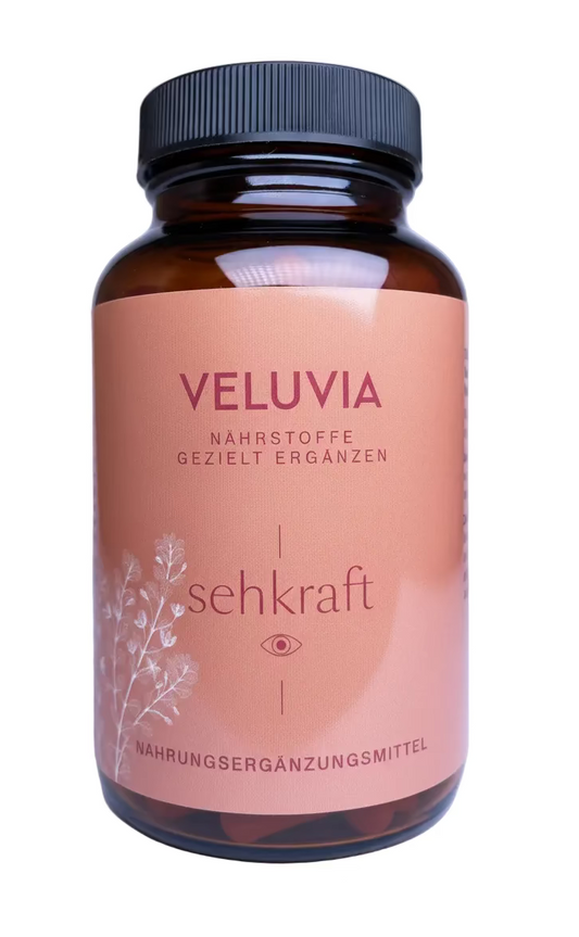 VELUVIA Sehkraft Kapseln – Vitamin A, Lutein & Antioxidantien für normale Sehkraft – 180 Kapseln