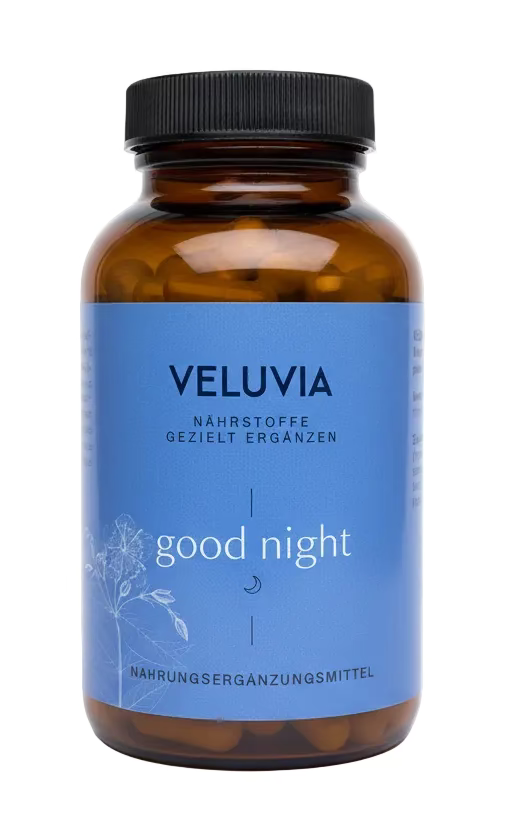 VELUVIA Good Night – Schlafkomplex mit L-Tryptophan, Magnesium & Pflanzenextrakten – 180 Kapseln
