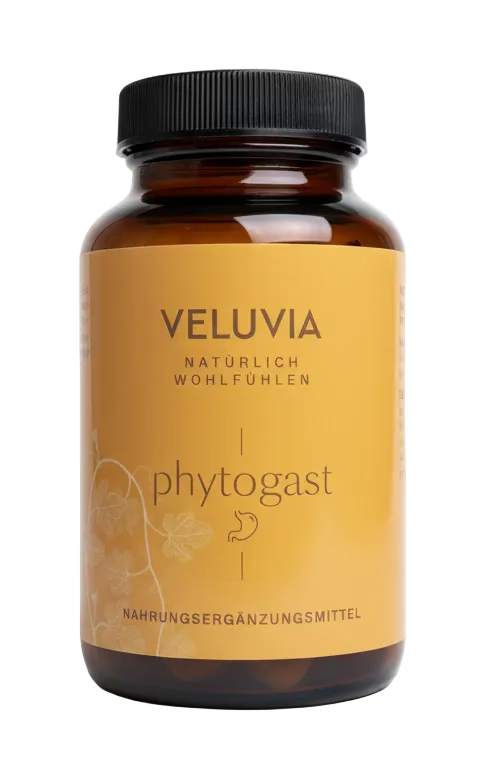 VELUVIA Phytogast 180 Kapseln – Pflanzliche Verdauungsformel mit Kurkuma, Fenchel & Enzian – Nahrungsergänzung