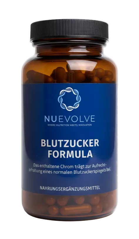 Blutzucker Formula – 270 Kapseln | Chrom, Vitamine & Pflanzenextrakte | NUEVOLVE