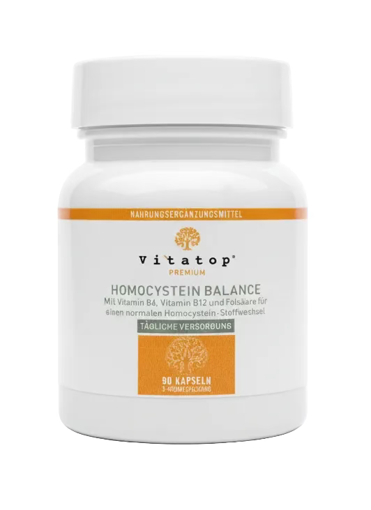 Vitatop Homocystein Balance – Vitamin B6, B12 & Folsäure – 90 Kapseln – Nahrungsergänzung