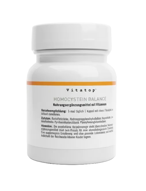 Vitatop Homocystein Balance – Vitamin B6, B12 & Folsäure – 90 Kapseln – Nahrungsergänzung