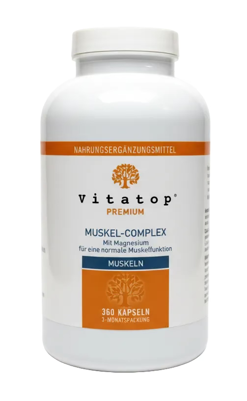 Muskel-Complex mit Magnesium & Aminosäuren – 360 Kapseln – Vitatop Premium