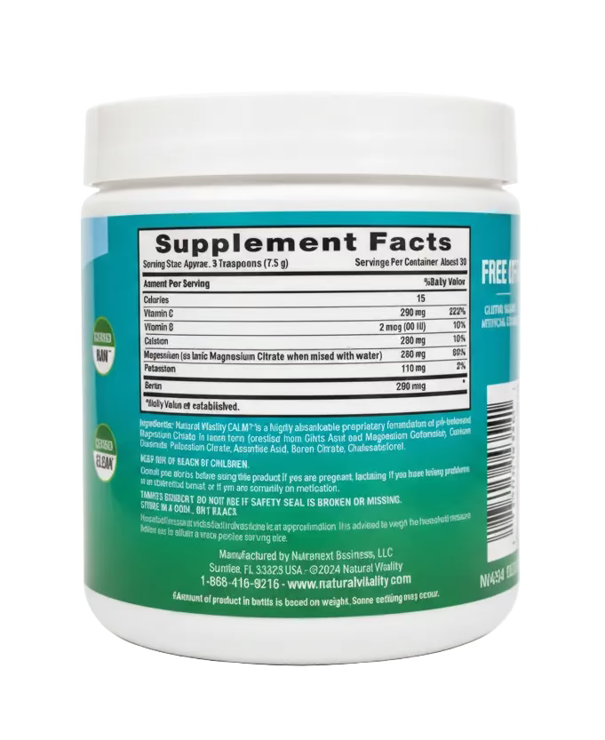 Natural Vitality CALM Plus Calcium Magnesium Pulver 227g – Magnesiumcitrat Drink Mix