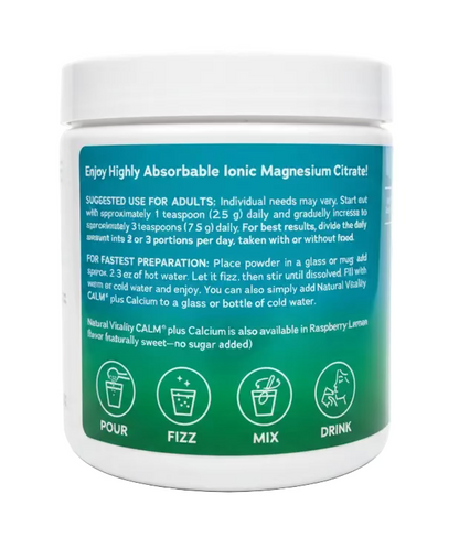 Natural Vitality CALM Plus Calcium Magnesium Pulver 227g – Magnesiumcitrat Drink Mix