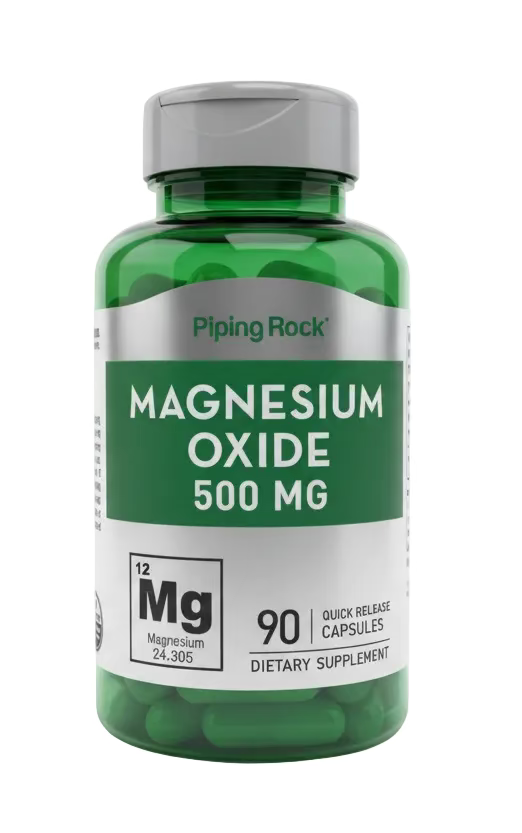 Magnesium Oxide 500 mg – 90 Kapseln | Hochdosiertes Magnesium Supplement