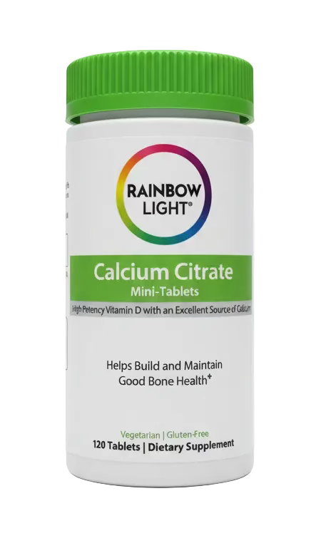 Rainbow Light Calcium Citrate Mini-Tablets – Calcium + Vitamin D3 – 120 Tabletten – Vegan & Glutenfrei