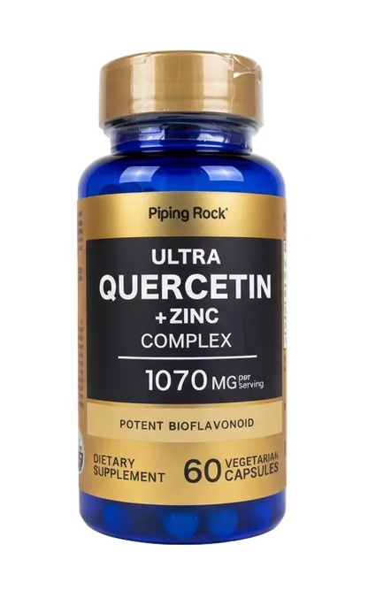 Ultra Quercetin + Zinc Complex 1070 mg – 60 vegetarische Kapseln | Bioflavonoid Supplement