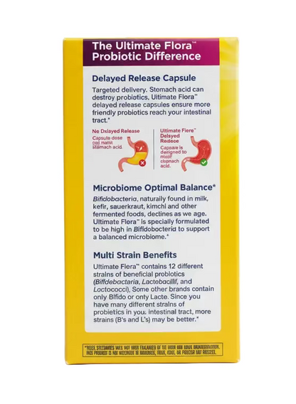 RenewLife Ultimate Flora Women’s Care Probiotic – 25 Milliarden KBE – 12 Probiotische Stämme – 60 vegane Kapseln