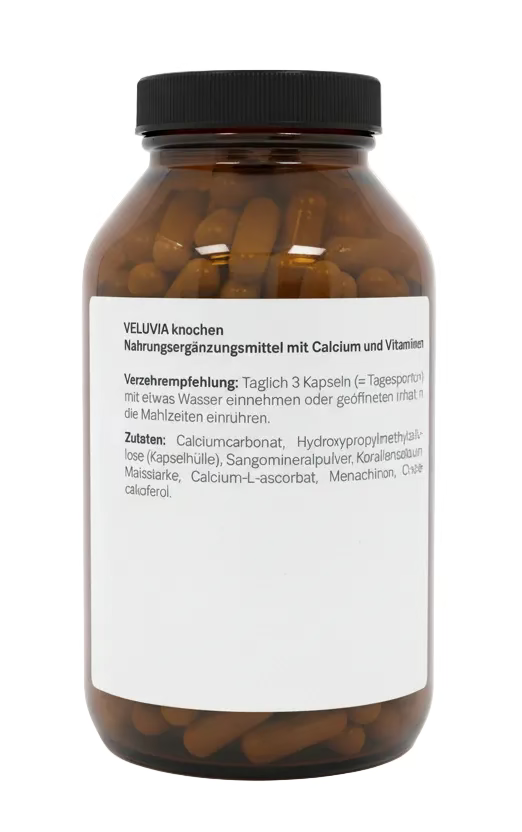 Veluvia Knochen – Calcium & Vitamine Kapseln