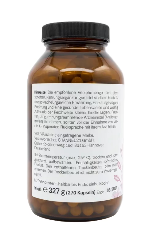 Veluvia Knochen – Calcium & Vitamine Kapseln