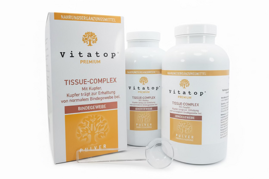 Vitatop Tissue-Complex Pulver – Kollagen + Vitamin C + Zink + Kupfer  2 Dosen Vorteilspack (2 × 360 g)