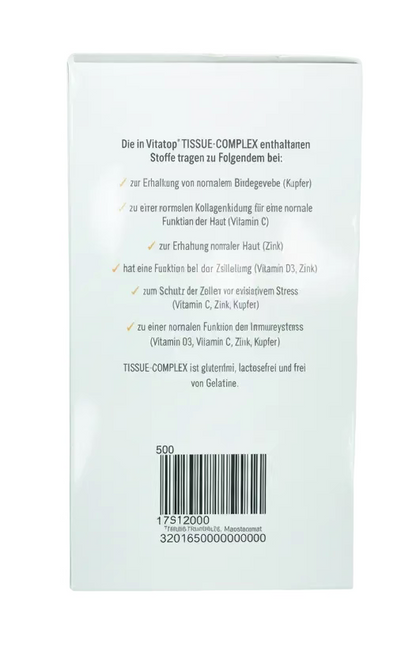Vitatop Tissue-Complex Pulver – Kollagen + Vitamin C + Zink + Kupfer  2 Dosen Vorteilspack (2 × 360 g)