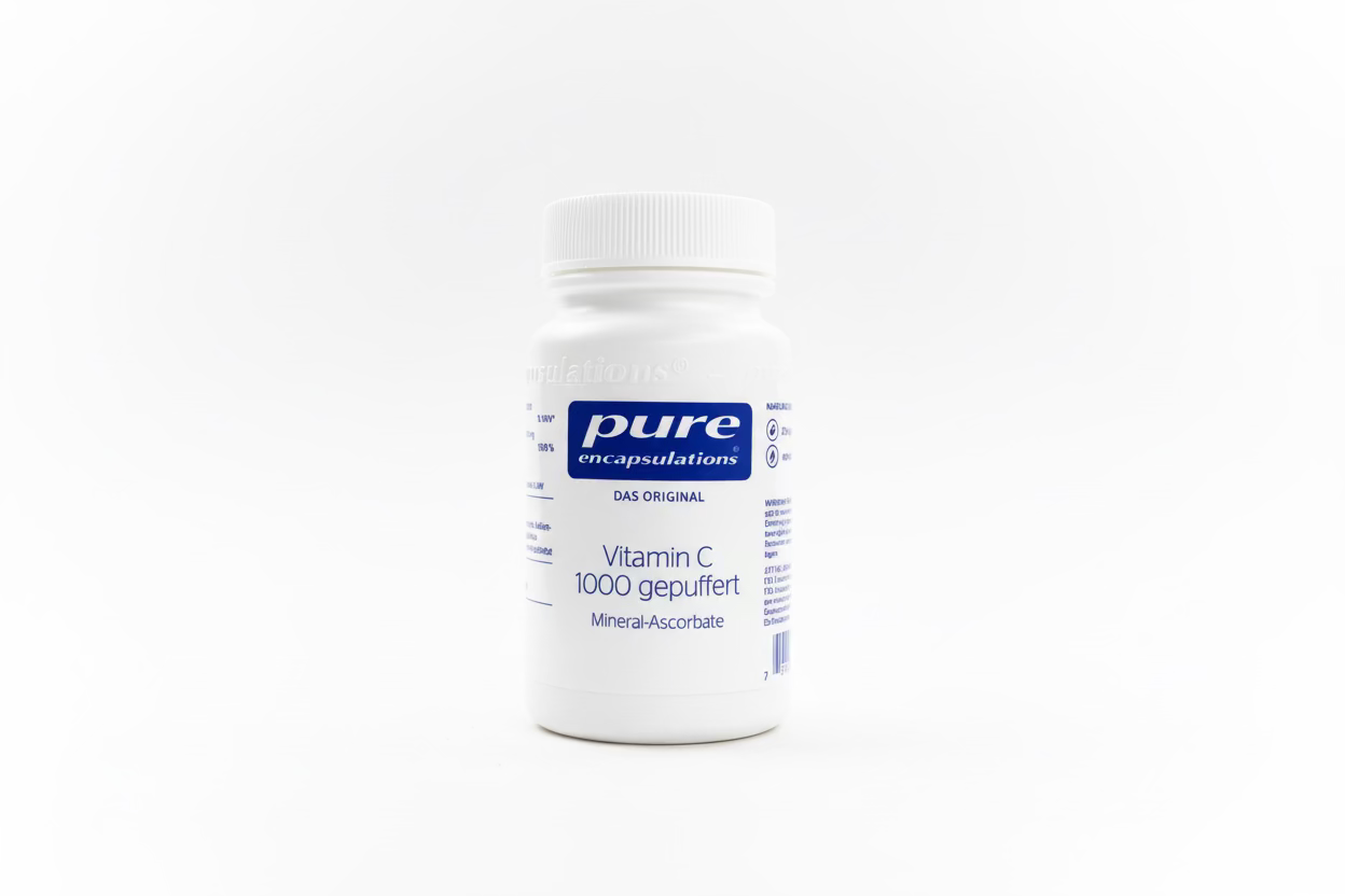 Pure Encapsulations Vitamin C 1000 gepuffert – 30 Kapseln – Mineral-Ascorbate, vegan