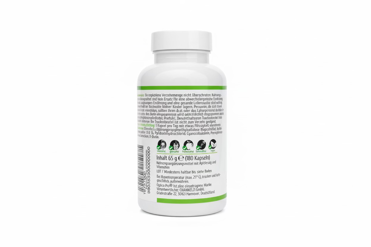 OgimaPro Apfelessig Plus Kapseln 180 Stück | Mit Vitaminen & Biotin