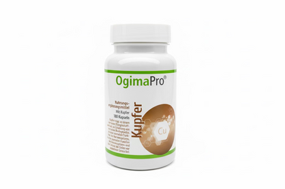 OgimaPro Kupfer 180 Kapseln – 1 mg Kupfer pro Kapsel – Nahrungsergänzungsmittel vegan