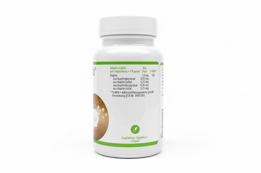 OgimaPro Kupfer 180 Kapseln – 1 mg Kupfer pro Kapsel – Nahrungsergänzungsmittel vegan