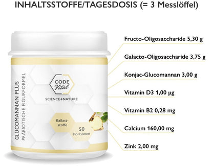 Code Vital Glucomannan Plus® – Präbiotische Figurformel | 50 Portionen kaufen | mala-health