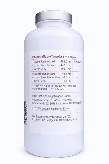 linéa Traubenkernextrakt OPC Plus Kapseln – OPC aus Traubenkernen & Pinienrinde | 360 Kapseln kaufen | mala - health