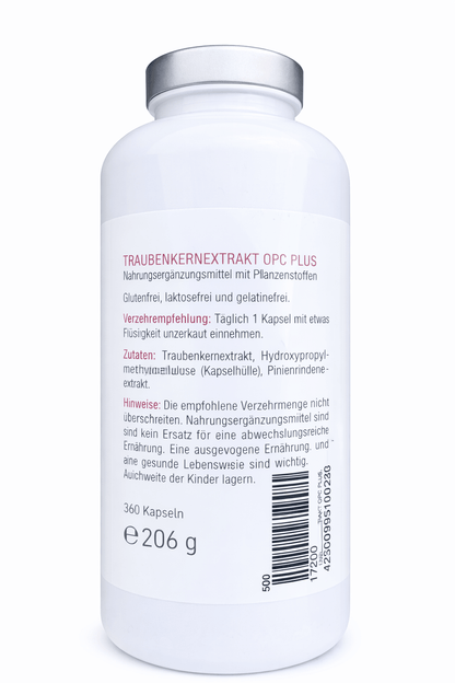 linéa Traubenkernextrakt OPC Plus Kapseln – OPC aus Traubenkernen & Pinienrinde | 360 Kapseln kaufen | mala - health