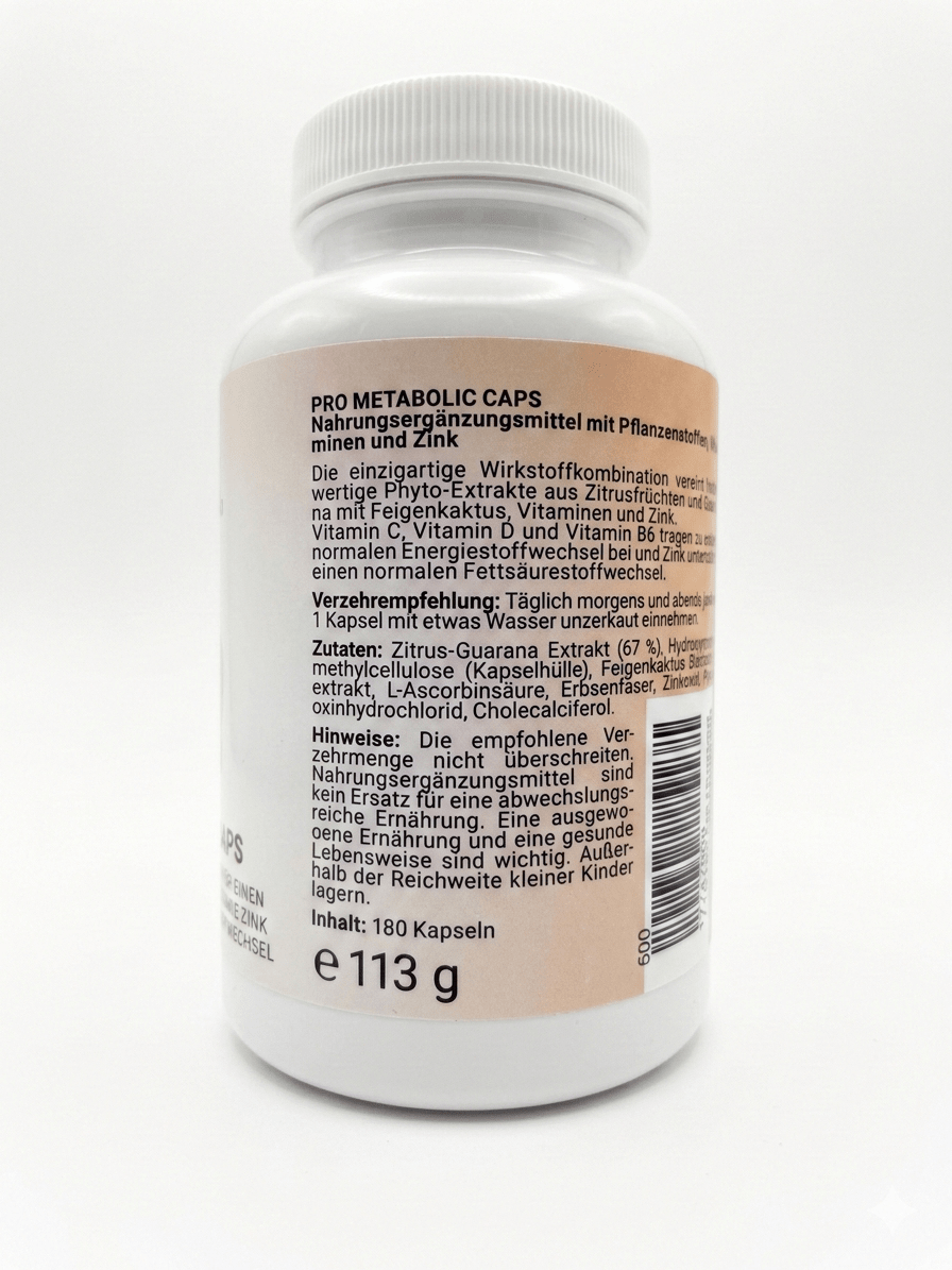 Pro Metabolic Caps – Stoffwechsel Komplex mit Sinetrol® – 180 Kapseln (3 - Monatsvorrat) kaufen | mala - health