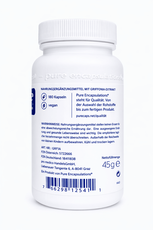 Pure Griffonia Natürliches 5 - HTP aus der afrikanischen Schwarzbohne (180 Kapseln)MHD 07/2026 🔥reduziert kaufen | mala - health