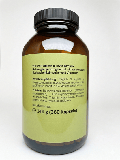 VELUVIA® Vitamin B Phyto - Komplex – mit Buchweizenkeimpulver – 360 Kapseln (6 - Monatsvorrat) kaufen | mala - health