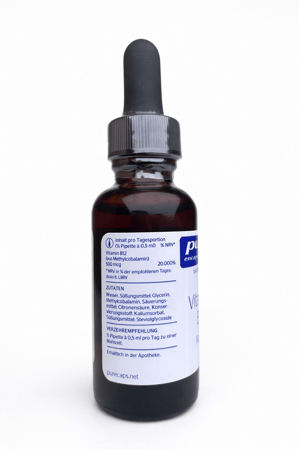 Vitamin B12 Tropfen – Energie & Nerven – Hochdosiert – 30 ml – Pure Encapsulations kaufen | mala - health
