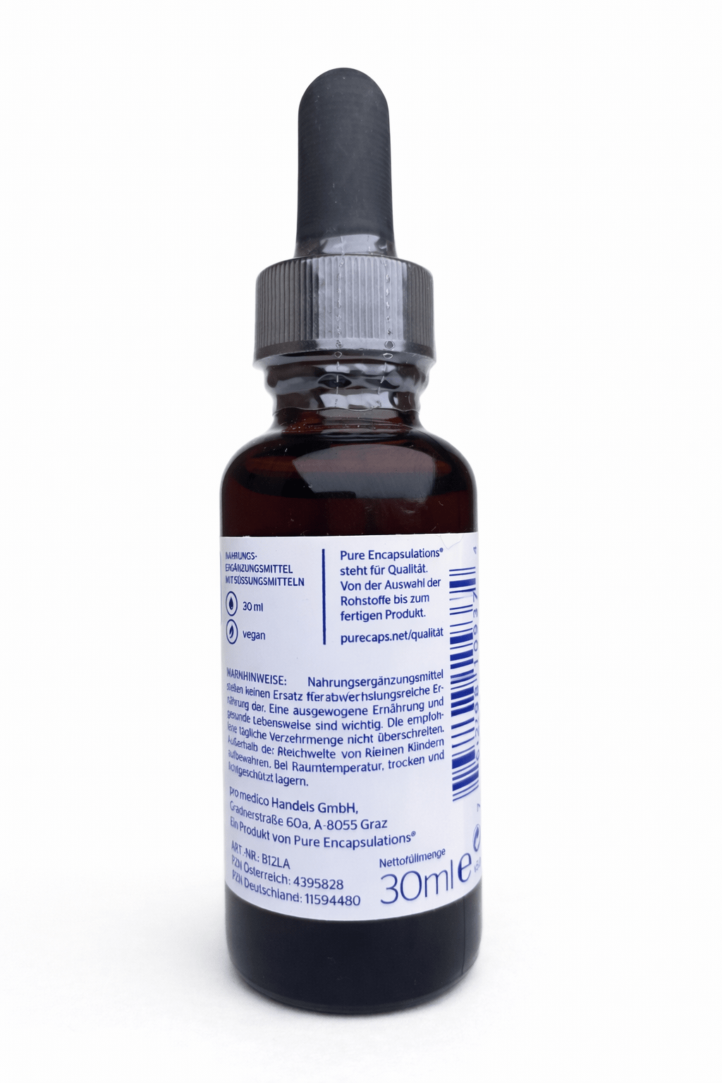 Vitamin B12 Tropfen – Energie & Nerven – Hochdosiert – 30 ml – Pure Encapsulations kaufen | mala - health