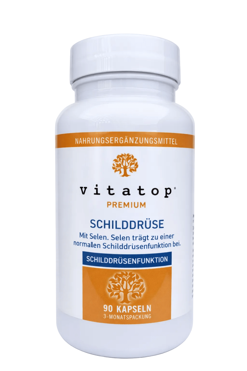 Vitatop Premium Schilddrüse – 90 Kapseln mit Selen, Zink, Eisen & Vitamin A – 3 - Monatspackung kaufen | mala - health